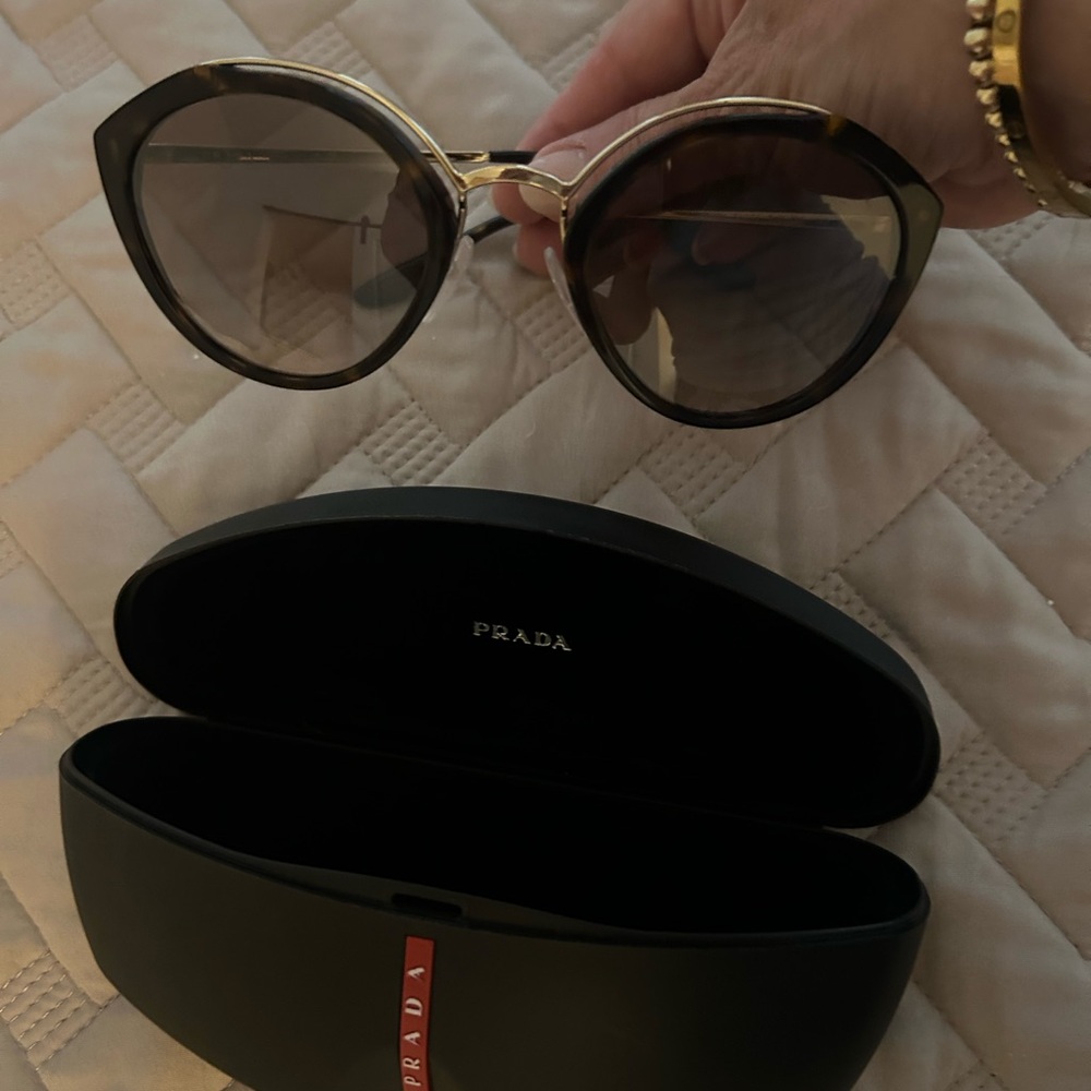 Prada Temple Evolution Round Sunglasses, 53m